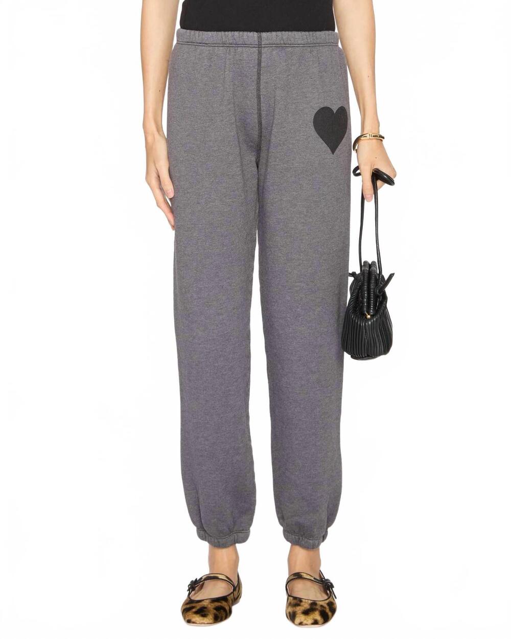 NEW SPRWMN heart jogger sweatpants in charcoal